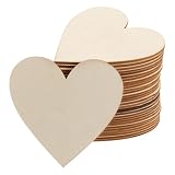 Zcbzbn50 StüCk Holzherzen, Holzhandwerk, Unbehandelte HolzanhäNger FüR HöLzerne Hochzeitsdekoration, GeschenkanhäNger, HöLzernes Diy-Handwerk, Partydek