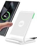 INIU Wireless Charger, [Weiße, 15W] Induktive Ladestation Schnelles für iPhone 17 16 15 14 13 12 Pro Max Samsung Galaxy S25 S24 Google Pix
