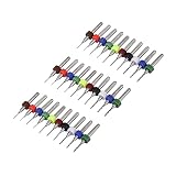 Uikdjgu Pack Von 30 Hartmetall Mini-Bohrer Cnc Pcb (0,3-1,2 mm)