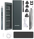 Housolution Mini Schraubendreher Set, 62 in 1 Elektro Schraubenzieher Magnetisch Präzision Schraubendreher Werkzeug mit LED und 58 Teilig Multifunktion Schraubenbit für Reparatur Handy Laptop, G