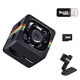 Bextgoo Überwachungskamera Ohne WLAN, Mini Kamera Vorinstallierte 32G-Speicherkarte,1080P-Video,12MP-Fotoshooting, Nachtsicht, 140°Weitwinkel, 360° Drehbare Halterung, für Outdoor, Reisen, R