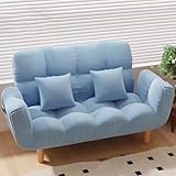 Couch Sofa Sleeper Sofa Bed Adjustable Sleeper Chair Padded Love Seat With Pillow Convertible Mini Sofa Bed for Living Room Apartment Small Space B