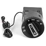 Bohaner Scheinwerferschalter mit Lichtsensormodul für VW Golf Mk4 Polo Bora Jetta Passat, Scheinwerfer Steuerschalter Automatischer Lichtschalter 3BD941531 3BD941531A 1C0941531 1C0941531