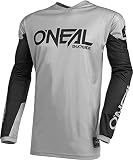 O'NEAL | Motocross-Trikot | Enduro MX | Atmungsaktives Material, gepolsterter Ellenbogenschutz, Passform für maximale Bewegungsfreiheit | Element Jersey Threat | Erwachsene | Grau Schwarz | Größe L