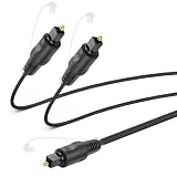 MEIRIYFA Toslink Digitaler optischer Splitter-Adapterkabel, 1 Eingang, 2 Stecker-Ausgangskabel für Heimkino, TV, Receiver, Soundbar, 1