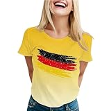 personalisiert Erwachsene Trikot Jersey Deutschland Trikot WM Damen Tshirt 2026 Germany Flagge Shirt Fussball Fanartikel T Shirt Kurzarm Rundhals Oberteile Retro Teeshirt Sommer Top