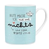 H:) PPY life XL-Tasse Motiv 'Heute' | Große Kaffeetasse aus Porzellan, Jumbo-Tasse, 60 cl, lustige Sprüchetasse | Geschenk, Freund, Freundin | 46253