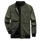 Darringls Sommerjacke Herren Dünnes Arbeitsjacke Slim Fit Baseballjacke Sportlich Fliegerjacke Regular Fit Dünnes Herbstjacke Atmungsaktiv Herrenjacke Große Größe Übergangsjacke Leichter Windbreak