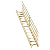 DOLLE Raumspartreppe Burgau Höhe bis 289 cm volle Stufen 57 cm Fichte (roh) inkl. einseitigem G