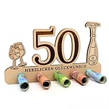 ZUKLA Verpackung für Geldgeschenke Geburtstag 50 - Geldgeschenk Verpackung Holz - Eine Originelle Idee, Geld zu Verschenken - Geschenkg
