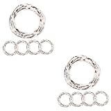 TOPBATHY 10 STK Rattanring hängender dekor DIY Rahmen runder Rattankranz DIY-Rattan DIY Kranz Zubehör seidenband Ribbon Ringe Girlande Kranz Rattan Kreis DIY Zubehör Weiß