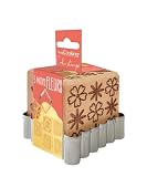 ScrapCooking Stempel zum Backen aus Holz mit Blumenmotiven mit 1 Ausstecher Keksausstecher & Würfel Deko Blume mit 5 Seiten graviert in Relief-Moule Dekoration -5122