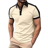 Generisch Poloshirt Herren Kurzarm Polohemd Stickerei Einfarbig Baumwoll Polo T-Shirt Herren Polo Poloshirt Herren Schwarz T-Shirts Für Herren 3XL