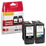 Sunnieink Druckerpatronen 540 541 XL, PG-540 CL-541 XL Patronen Kompatibel für Canon 540 541 Multipack XL, for Pixma TS5150 TS5151 TS5100 MX475 MG3650 MG3650s MG3600 MG4250 MX535 MX395 MG3200 MG3550