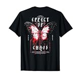 Y2K Hip Hop Backprint Streetwear Butterfly Schmetterling T-S