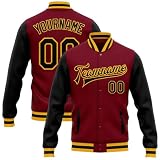 Generisch Personalisierte Herren Baseballjacke Baseball Jacke Oversize Bomberjacken College Jacke Langarm Baseballjacken Teenager Individuelle Namen Nummer Teamnamen Angebote 2025(1-Khaki)