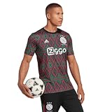 adidas Herren Soccer Ajax Pre-Match Trikot, schwarz / rot / gr n, XL