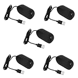 Uikdjgu 5X USB Lautsprecher Tragbare Lautsprecher Angetrieben Stereo Multimedia Lautsprecher Fuer Notebook Laptop PC (Schwarz)