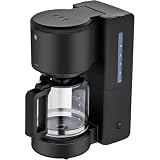 WMF Stelio Aroma Filterkaffeemaschine mit Glaskanne, Filterkaffee, 10 Tassen, Kaffeemaschine Edelstahl, Tropfstop, Warmhalteplatte, Abschaltautomatik, 1000 W, matt schw