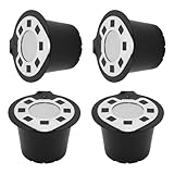 YUPEIUKLI 4er-Pack nachfüllbare Kaffeepads mit Edelstahldeckel, Kaffeefilter-Zubehör mit Tamper, Esp