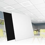HEXIM Rasterdeckenplatten 62x62cm 20 Platten, ca. 7,68qm Deckenplatte PVC Deckenverkleidung Deckenpaneele Kunststoff Feuchtraum pflegeleicht (YDB007 - weiß mit Feinputzstruktur)