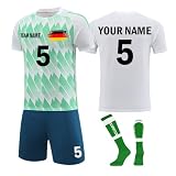 Benutzerdefiniert Fussball Trikot Kinder Set Personalisierte Jeder Namen Nummer Team Logo Herren/Junge Football Training Tshirts Shorts und Socken Anzug