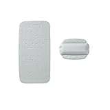 Kleine Wolke Wanneneinlagen-Set 2-teilig Calypso, 36 x 72 cm + 32 x22 cm, platin,