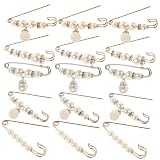 TEHAUX 15St Taillenstift Tee Clip schalclip Kleidungszubehör für Sweater Pearl Brooch hosenclip Strickjacke für Frauen Schalnadel künstliche Perlenbrosche Elegante Perlennadel Legierung