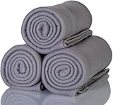 ALCLEAR 3 Stück Oeko Tex Fleecedecken, Farbe: anthrazit, tolle Größe 130x160 cm, über 200 g/m2, Sofadecke Couchdecke Wohndecke, Picknickdecke Sofaüberwurf Deck