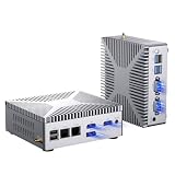 Kinupute Industrie Mini PC, Lüfterloser Desktop Computer 12. Alder Lake-N100, bis zu 3.4GHz, 16G DDR4, 512G NVME SSD, Windows 11 Pro, COM RS232, Dual LAN, 4K@60Hz 2xHDMI/DP, WiFi6, BT5.2, VESA, WOL