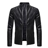 Blazer Herren Anzugjacke mit Stehkragen und Langen Ärmeln Einreiher Anzug Herbst Winter Anzugmantel Formelle Geschäftskleidung Taille zurückziehen Tunika Bluse Für Männer M 5XL