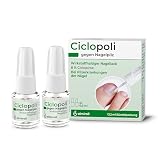 Ciclopoli gegen Nagelpilz, bei Pilzerkrankungen der Nägel, Anti-Pilz-Nagellack mit bewährtem Wirkstoff Ciclopirox und Tiefwirk-Effekt, nur 1x täglich auftragen, 13,2 ml Bündelpackung (2 x 6,6 ml)