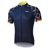 ARSUXEO Herren Radtrikot mit Kurzen äRmeln, MTB-Trikot, Helles Fahrrad-T-Shirt, Atmungsaktives Radoberteil ZY845 M