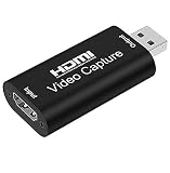 Keyohome Hdmi Video Capture Card USB 2.0 1080P Aufnahmegerät USB, Game Capture Card USB, Game Capture, 4K Display Port auf HDMI Adapter, Aufnehmen Und Teilen, Low Latency Technologie USB