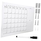 FUNNETOYU 1Satz Acryl Wandkalender Trockene Abwischbare Monats und Wochenplaner Pins und Marker für Zuhause Büro und Geschäfte und Prak