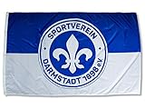 Sportverein Darmstadt 98 Fahne - Hissfahne Schwenkfahne Flagge mit Ösen - 150x90cm - Original Lizenzproduk