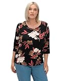 Sheego Damen Große Größen 3/4-Arm-Shirt mit Blumenprint, aus Viskosejersey Citywear feminin R