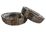 Spetebo Pflanzring Weide - 2er Set - Pflanzschale Blumentopf Weidenkranz Pflanzkorb