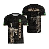 Yupify Brasilien-Trikot für Herren, brasilianisches Fußballtrikot, brasilianisches Fußballtrikot, Brasilien-Fußballtrikot, Ds1, L