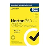 Norton 360 Deluxe mit extragroßer Backup-Kapazität – Amazon Exklusiv* 50GB zusätzlicher Cloud-Backup Speicher. Antivirus Software für 5 Geräte und einem Jahr L