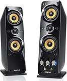 Creative GigaWorks T40 Series II - 2.0 Lautsprechersystem (Hi-Fi, Stereo/AUX-IN, Line-IN/16W RMS) schw