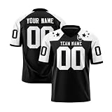 American Football Trikot American Football Shirt Personalisiert Mannschaftsname Ihr Name Logo Football Trikot Rugby Shirt for Kinder Herren Damen Geschenk