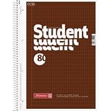 Brunnen 5 x Kollegblock Student A4 70g/qm rautiert 80 Blatt b