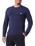 Emporio Armani Herren Emporio Armani Men's Long Sleeves T-shirt Soft Modal T Shirt, Marine, L EU