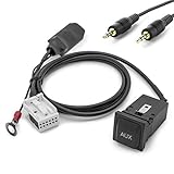 AUX IN Adapter Kabel Einbau Buchse passend für RCD 200 210 300 310 500 510 RNS MFD 2