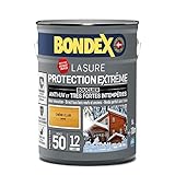 BONDEX - Holzlasur für extremen Schutz – UV/Feuchtigkeit – hohe Widerstandsfähigkeit – schnell trocknend – 5 l – helle E
