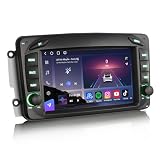 Erisin Qualcomm 8GB+128GB 8-Kern Android 14 Autoradio Bluetooth für Mercedes A/C/G/CLK Klasse W209 W203 W463 W168 Viano Vito 7 Zoll IPS Touchscreen CarPlay Android Auto DAB+ WiFi 4G DSP Canbus USB RDS