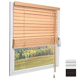 Sol Royal Holzjalousie SolDecor JH3 Jalousie aus Holz in Eichenoptik - 70x130 cm Tür- und Fensterjalousie Holz umweltschonend produziert - Jalousien Blickschutz Fenster 3,5 cm breite L