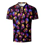Generisch Stilvolle Alltagsbluse mit fließendem Schnitt weichem Tragegefühl für vielseitige Anlässe Ausflüge durch vollflächiges Printdesign (Black, M)