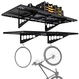 Towallmark Garagen-Aufbewahrungsregal, 2 Stück, 0,5 x 1,2 m, Garagen-Wandregal, Wandregal, Wandregale, schwebende Wandregale, robuste Wandregale, Wandmontage, schwebende Regale, 254 kg Kap